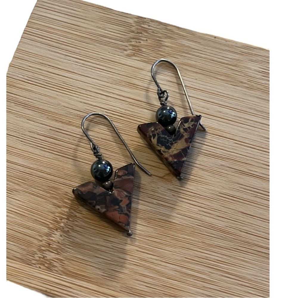 Leopard Skin Jasper Earrings - Handcrafted - NWT